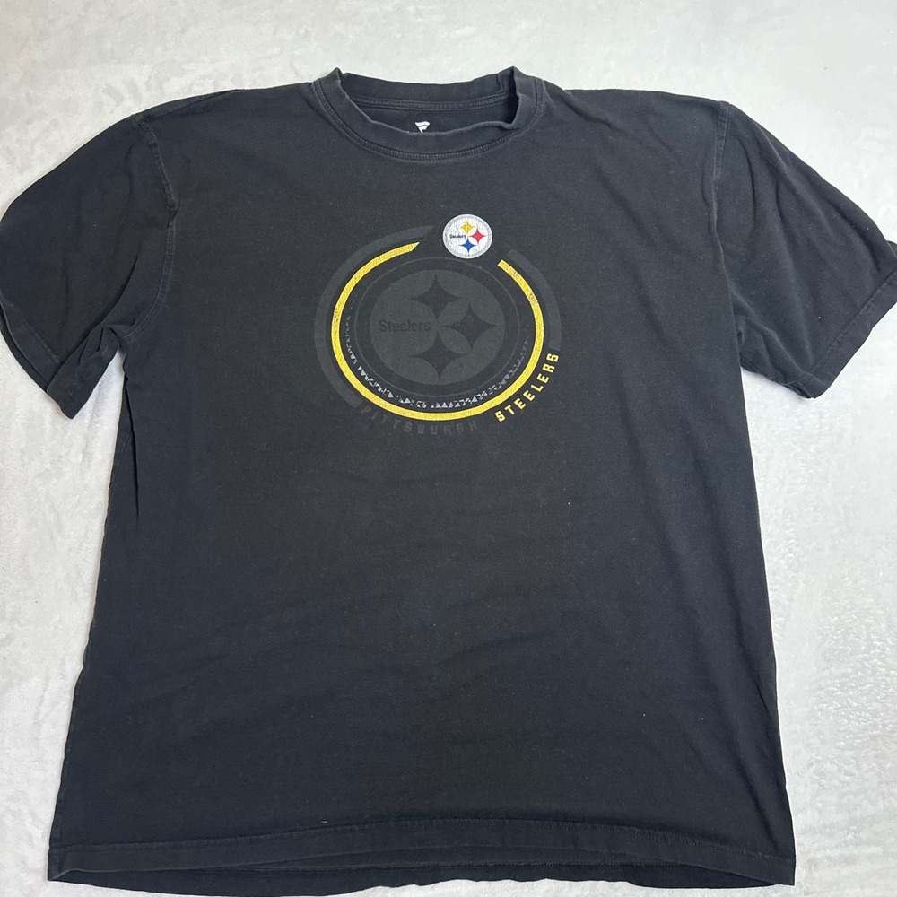 Fanatics Pittsburgh Steelers Men 2XT Black Team Authentic Graphic T-Shirt Retro